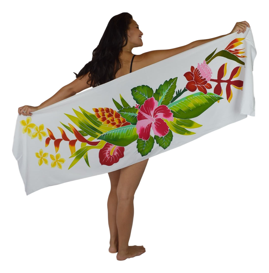 Island Style - Hand-Painted Batik Sarong - Half-Size (23